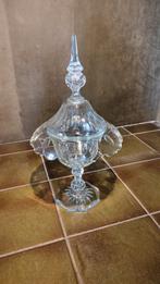 Bonbonnière met deksel - geslepen glas - ong. 40cm hoog, Antiek en Kunst, Antiek | Glas en Kristal, Ophalen