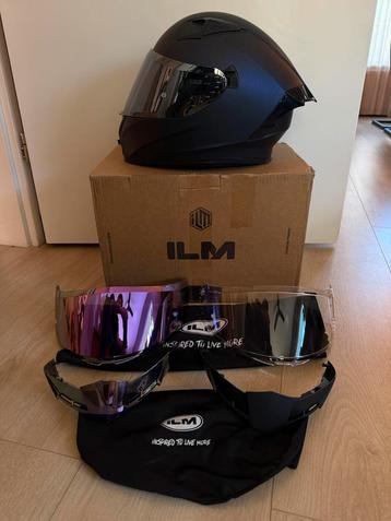 ILM motor helm, Mat paars met vizieren. Maat 58-59cm beschikbaar voor biedingen