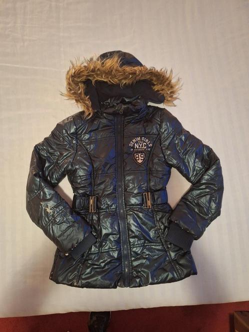 Blauwe winterjas merk Europe kids maat 152, Kinderen en Baby's, Kinderkleding | Maat 152, Gebruikt, Meisje, Jas, Ophalen of Verzenden