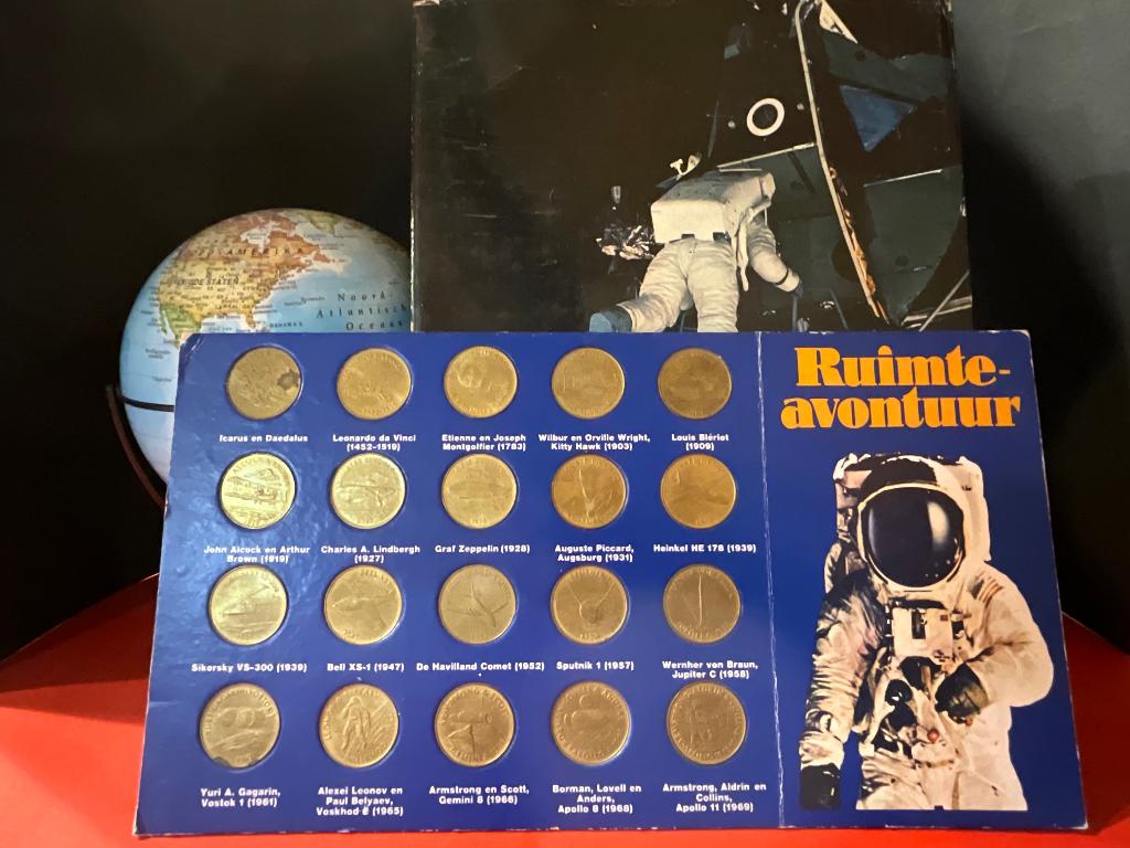 Muntenverzameling “Ruimte Avontuur 1969”, Ophalen of Verzenden, Nederland, Munten
