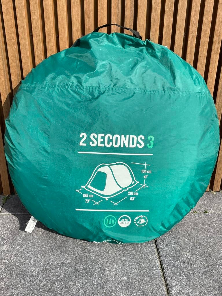 Quechua tent 3 pers 2 seconds, Caravans en Kamperen, Tenten, Ophalen of Verzenden, Zo goed als nieuw, Tot en met 2