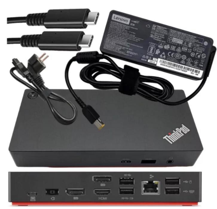 Lenovo Thinkpad Docking Station 40AS/40AY, Computers en Software, Dockingstations, Gebruikt, Docking station, Laptop, Tablet, Telefoon