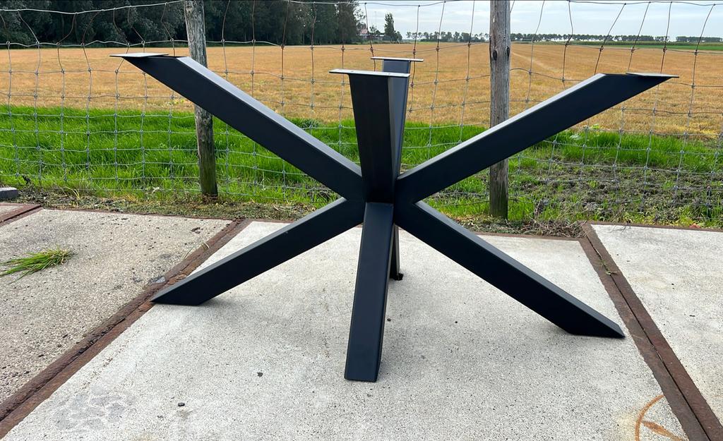 Spiderleg Tafelpoot - Zwart Metaal NIEUW!!, Tafelpoot, 100 tot 150 cm, Nieuw, Ophalen of Verzenden