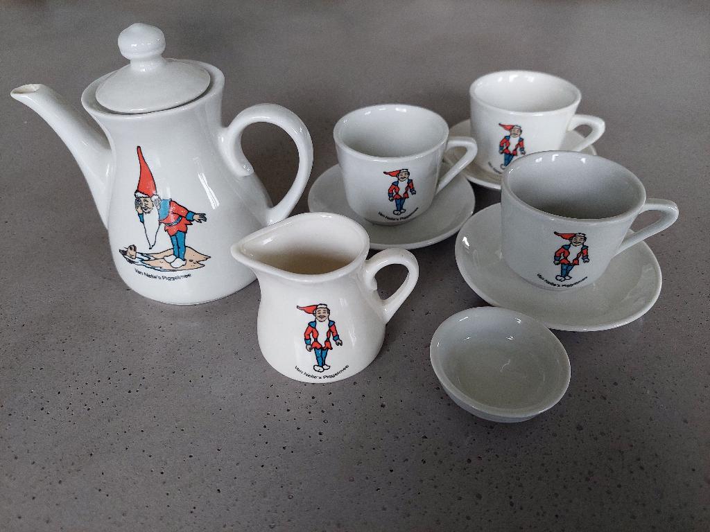 Vintage porseleinen Van Nelle kinderserviesje Piggelmee, Ophalen of Verzenden