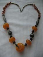 Ketting Kralen Berber Tribal Etnisch Butterscotch Vintage, Ophalen, Overige materialen, Ketting