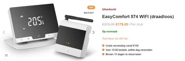 EasyComfort 574 thermostaat, WiFi (nieuw), Doe-het-zelf en Verbouw, Thermostaten, Nieuw, Slimme thermostaat, Ophalen of Verzenden
