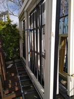 Hardhout kozijn met 1 schuifdeuren 2 vakken, Nieuw, Ophalen of Verzenden, Buitendeur, Schuifdeur