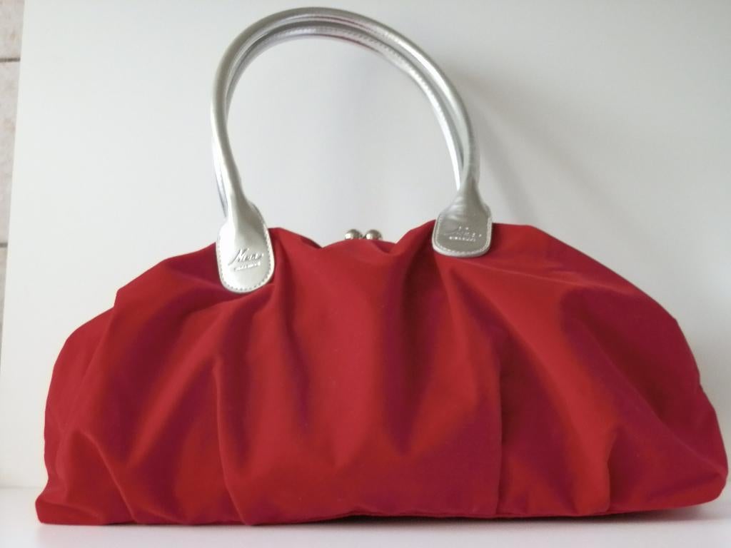 Nina Ricci damestas ., Ophalen of Verzenden, Zo goed als nieuw, Rood, Handtas