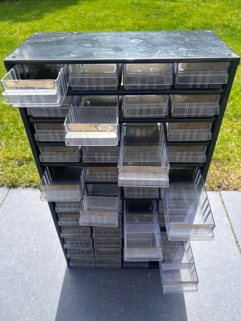 Te koop; RAACO lade ladenkastje assortimentkastje 47 laatjes, Ophalen, Gebruikt, Overige thema's, Gereedschap of Toebehoren