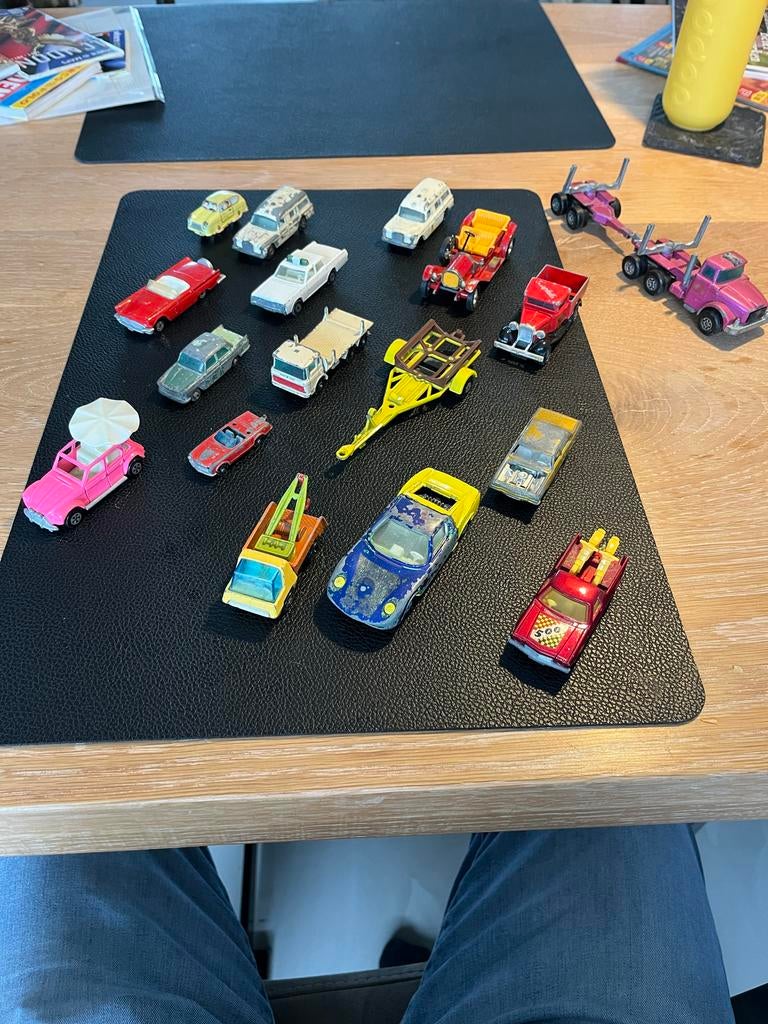 Diverse oude model speelgoed auto’s: Opel, Austin, Mercedes, Overige merken, Gebruikt, Auto, 1:32 tot 1:50