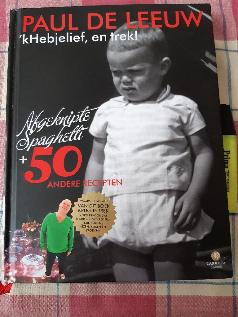 Paul de leeuw ik heb je lief en trek. Afgeknipte spaghetti, Boeken, Kookboeken, Ophalen, Gelezen, Paul de leeuw, Nederland en België