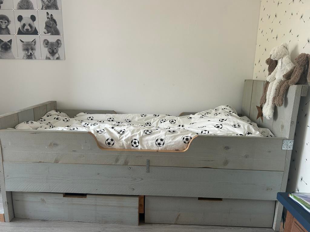Kleuterbed 162x75, Kinderen en Baby's, Kinderkamer | Bedden, Ophalen, Gebruikt, 70 tot 85 cm, 140 tot 160 cm