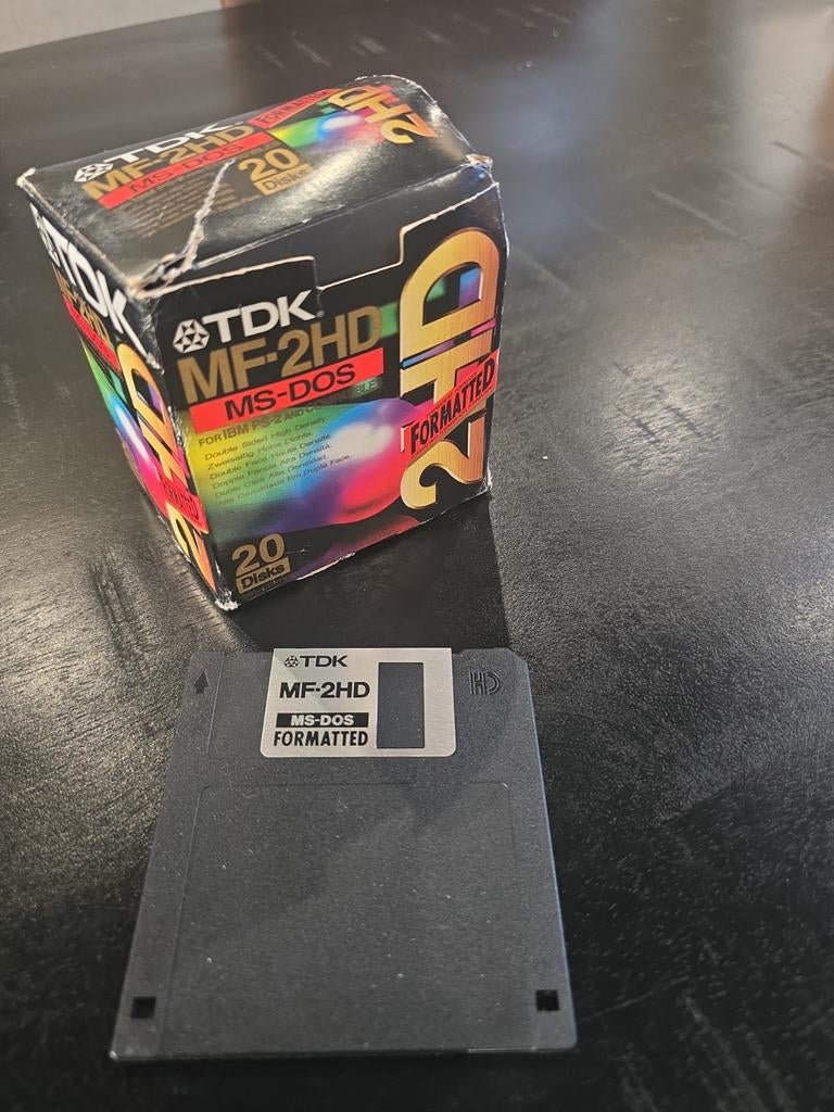 TDK MF-2HD floppy disks 3.5” – 19 stuks – MS-DOS formatted (, Computers en Software, Beschrijfbare discs, Overige typen, Ophalen of Verzenden