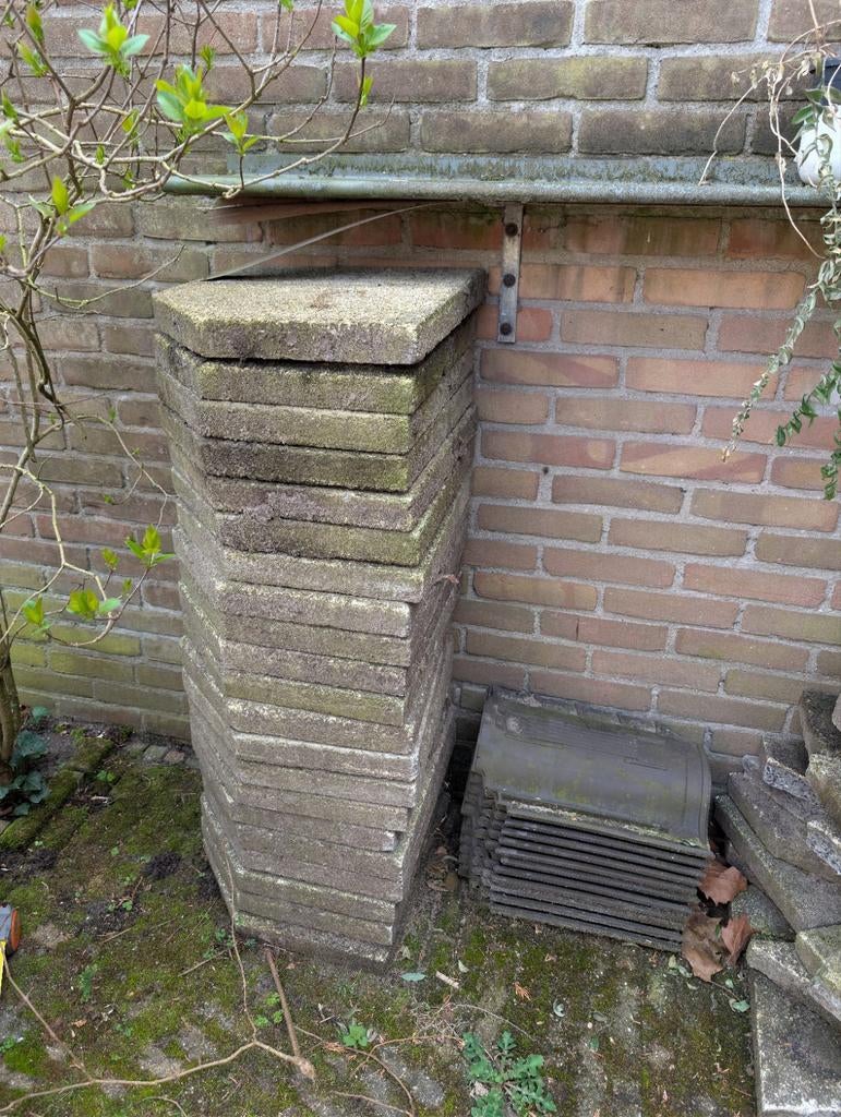 Tuintegels, Tuin en Terras, Tegels en Klinkers, Ophalen, Gebruikt, Beton, Terrastegels