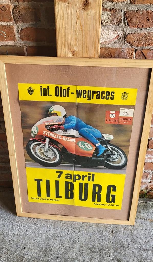 Int. Olof Wegraces Tilburg Jaren '70 Affiche, Ophalen of Verzenden, Gebruikt, Motoren