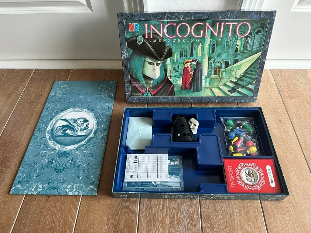 Incognito samenzwering in Venetië spel van MB uit 1988., Hobby en Vrije tijd, Gezelschapsspellen | Bordspellen, Zo goed als nieuw