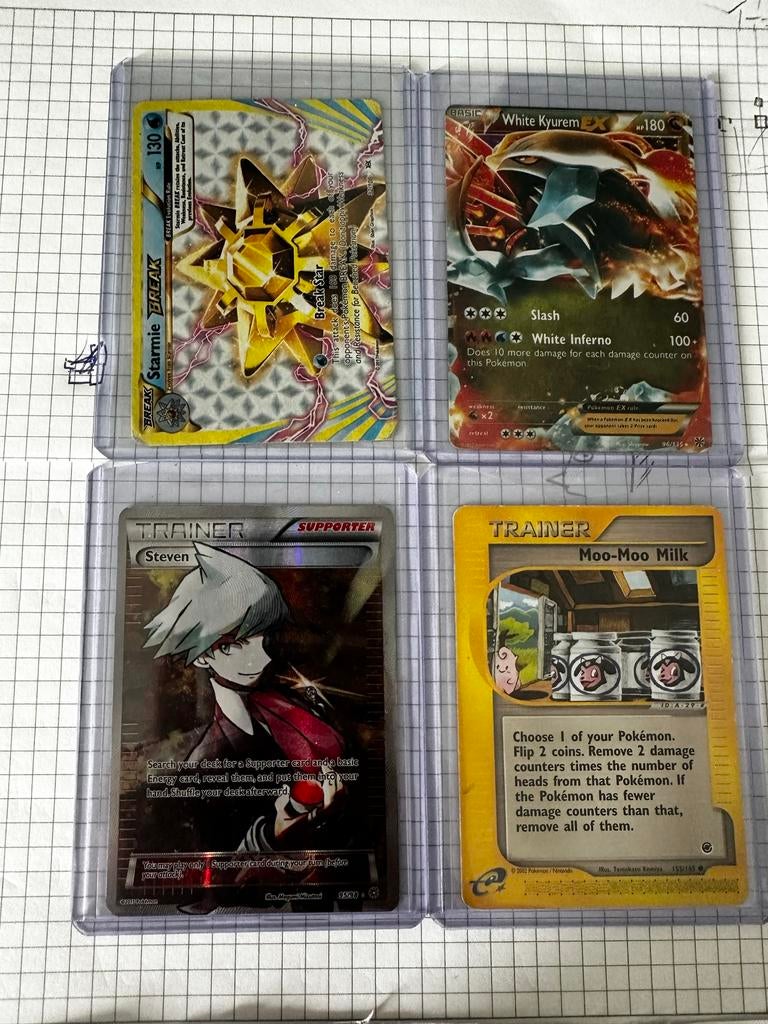 Verschillende Pokémon kaarten - Starmie BREAK, White Kyurem, Ophalen of Verzenden, Gebruikt, Meerdere kaarten, Foil