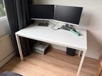 Wit bureau - Ideaal voor thuiskantoor of studentenkamer, Ophalen, Gebruikt, Bureau