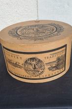 Hoedendoos met zwarte opdruk, Verzamelen, Verzenden, Gebruikt