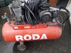 Te koop Roda 2 cilinder compressor., Doe-het-zelf en Verbouw, Compressors, 100 liter of meer, Ophalen