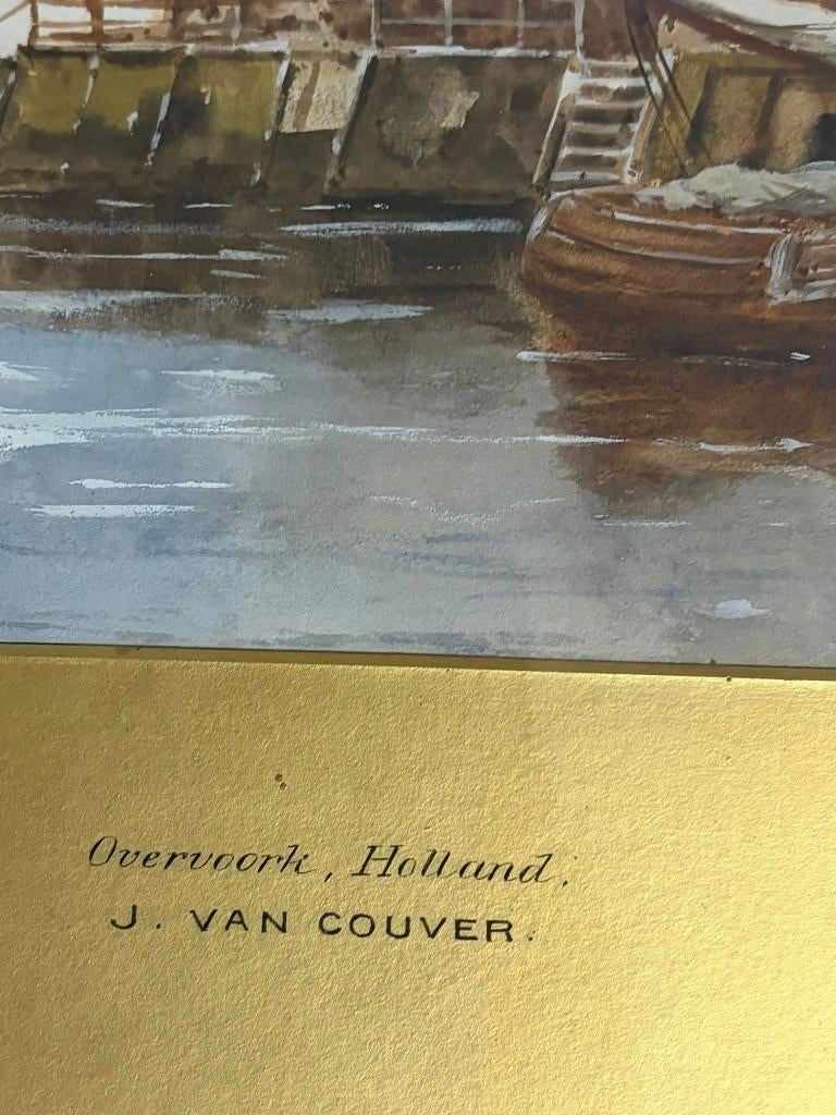 Hermanus Koekkoek II jr. 1836-1909 tekening Overvoorde, Antiek en Kunst, Kunst | Schilderijen | Klassiek, Ophalen of Verzenden