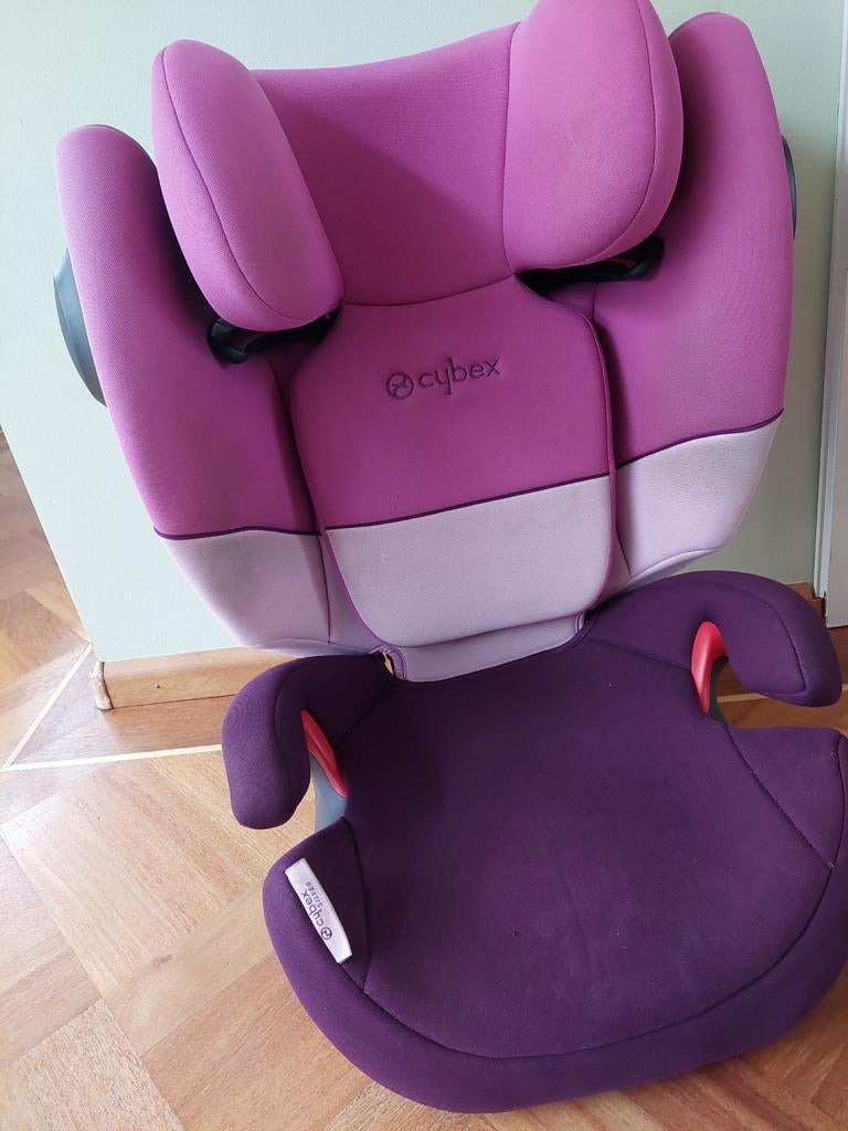 Cybex autostoel roze paars, Autogordel of Isofix, Gebruikt, 15 t/m 36 kg, Zijbescherming