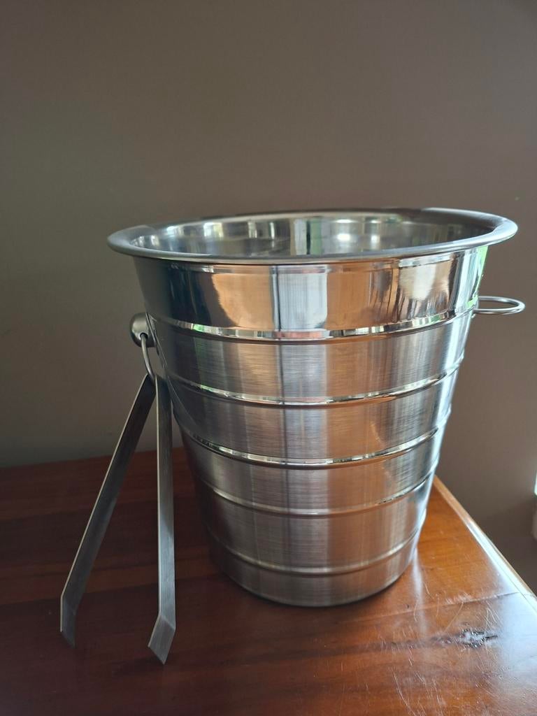 Wijnkoeler met ijsblokjes tangetje, Ophalen of Verzenden, Kunststof