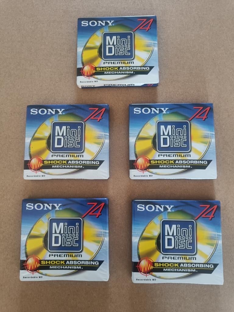 5x Sony Minidisc 74 minuten - Nieuw en Ongeopend, Audio, Tv en Foto, Ophalen of Verzenden, Minidisc-recorder