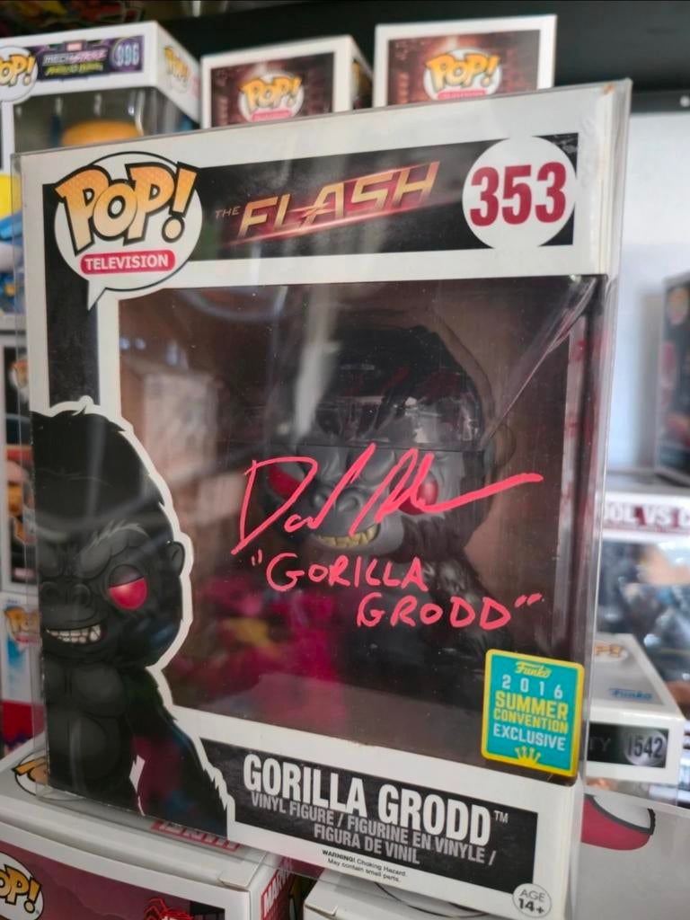 Funko The Flash Gorilla Grodd gesigneerd David Sobolov, Verzamelen, Poppetjes en Figuurtjes, Ophalen of Verzenden