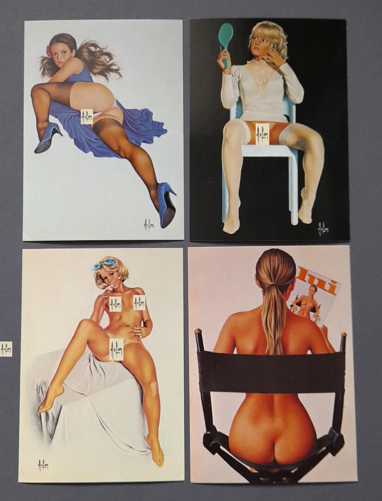 Aslan - Pin Up - 23 Ansichtkaarten - Origineel - Gesigneerd, Verzenden, 1980 tot heden, Ongelopen, Overige thema's