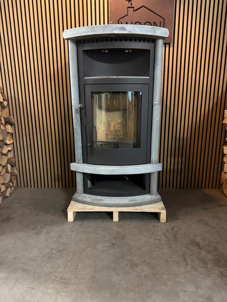 25239 Speksteenkachel Jydepejsen 6-9kw, Huis en Inrichting, Kachels, Gebruikt, Vrijstaand, Houtkachel, Hout, Ophalen