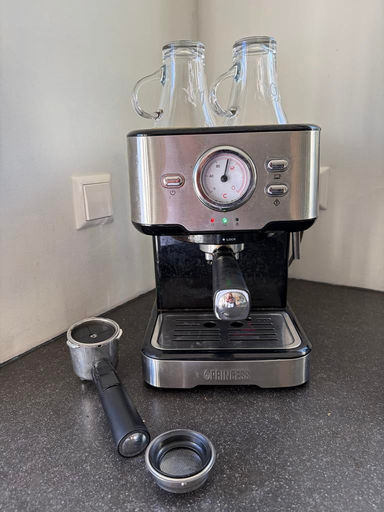 Princess espressomachine (piston), Stoompijpje, Gebruikt, Verzenden, Espresso apparaat