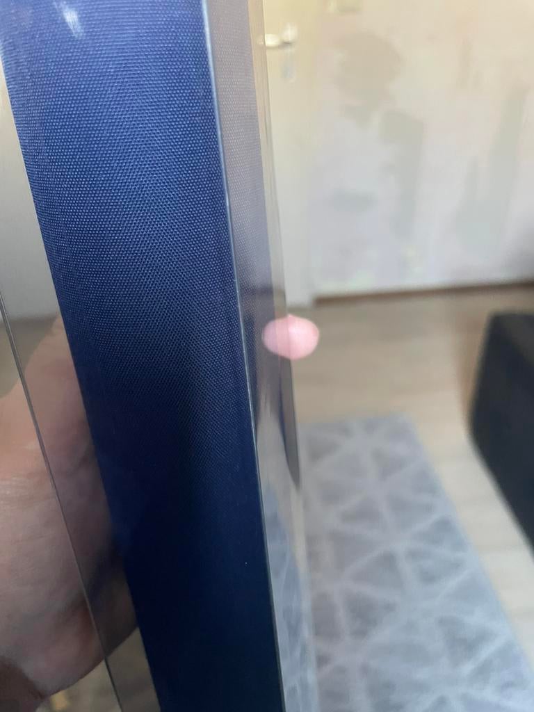 Leenbakker verduisterend rolgordijn. 180 breed 190 hoog, Ophalen, Blauw, 150 tot 200 cm, Nieuw