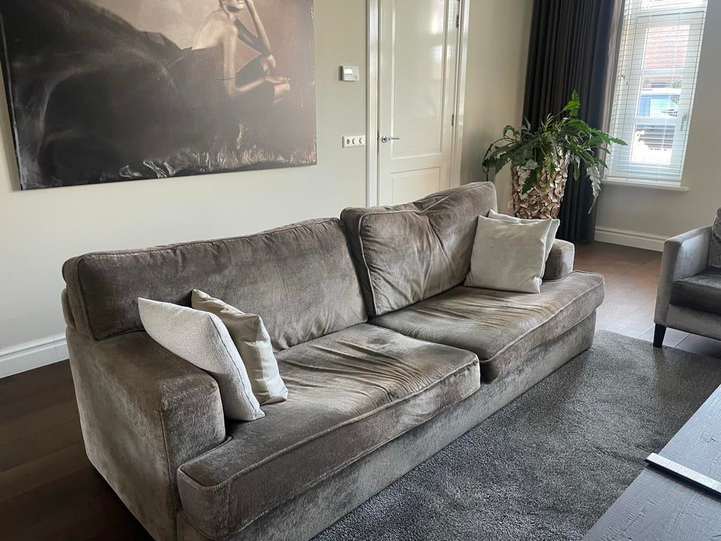 2,5 zits bank van Baan, taupekleurig, Gebruikt, Driepersoons, 75 tot 100 cm, Ophalen of Verzenden