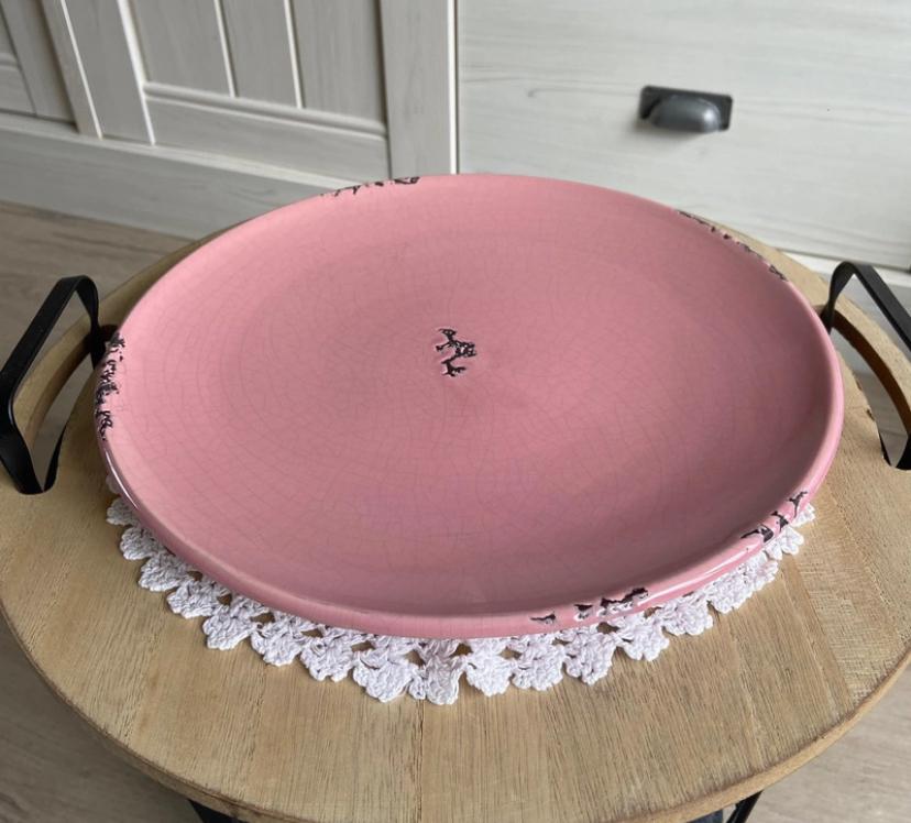 Leuke roze schaal, Huis en Inrichting, Woonaccessoires | Dienbladen, Ophalen of Verzenden, Nieuw, Rond, Overige materialen