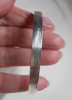 Zilveren vintage slavenarmband met decoratie nr.1739, Verzenden, Zo goed als nieuw, Zilver, Zilver