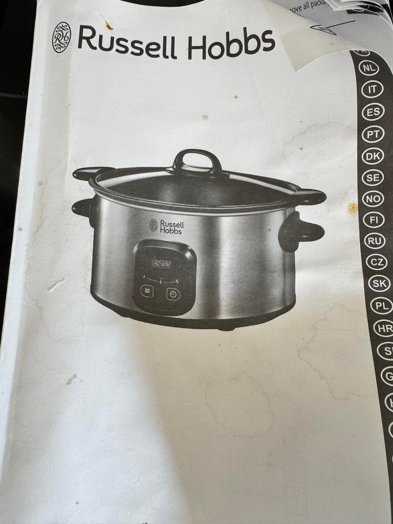 Russell Hobbs Slowcooker - Zo goed als nieuw, Witgoed en Apparatuur, Slowcookers, Ophalen of Verzenden, Timer, Zo goed als nieuw