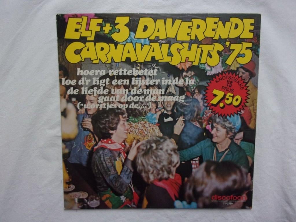 Elf + 3 daverende carnavals hits 1975 LP, Ophalen of Verzenden, Gebruikt, 12 inch, Levenslied of Smartlap