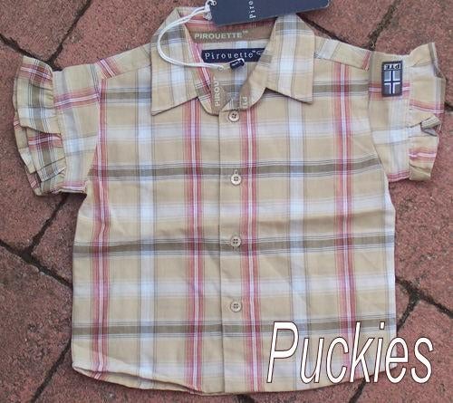 Maat 86/92 / 24M Geruit Pirouette bloesje NIEUW (6991) a, Kinderen en Baby's, Babykleding | Maat 86, Meisje, Nieuw, Ophalen of Verzenden