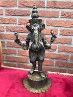 bijzonder bronzen beeld van Ganesha, god der wijsheid, Antiek en Kunst, Ophalen of Verzenden, Brons