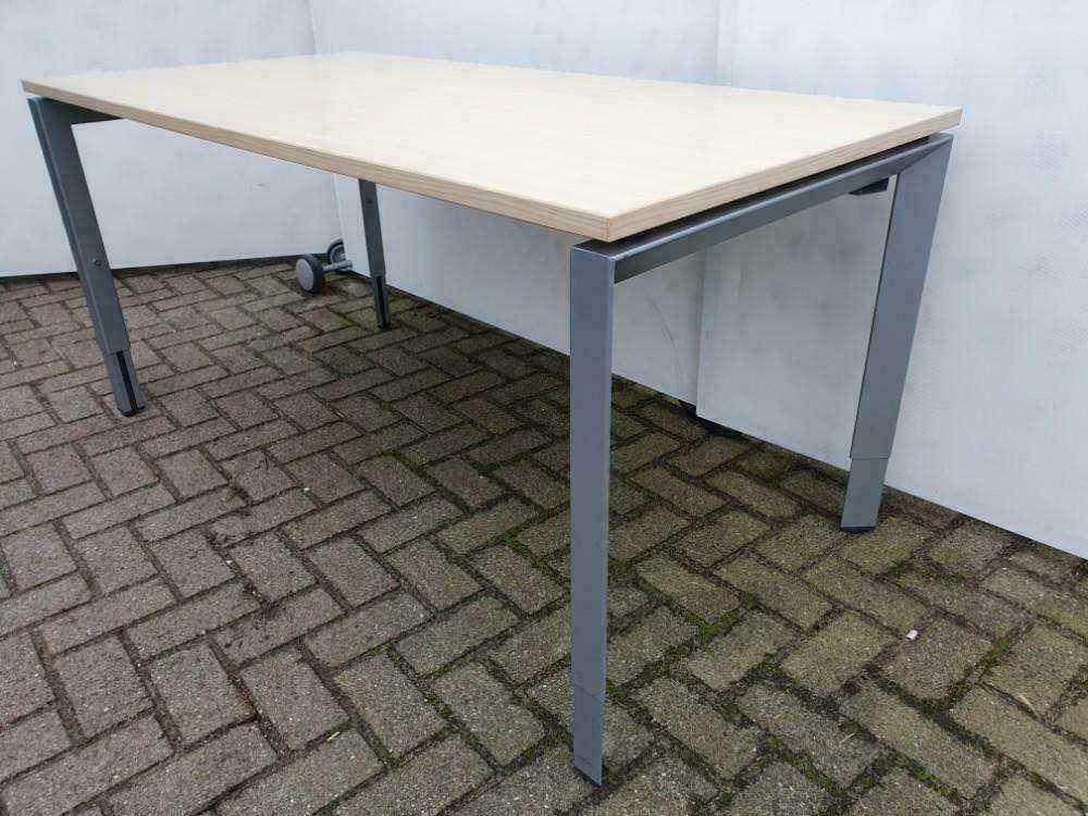 Steelcase bureau 160x80 nw blad naar keuze (wit, eiken etc), 160 cm, In hoogte verstelbaar, Zo goed als nieuw, Postbus Duivendrecht