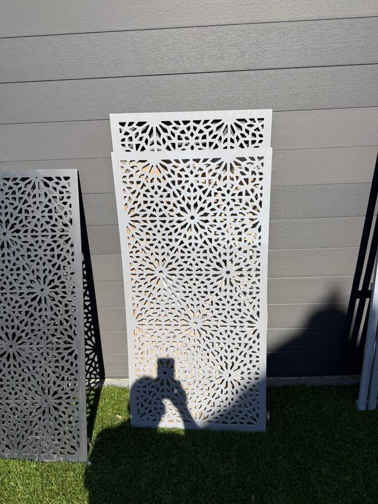 Garden screens grijs 60x 120 cm ( 2 stuks), Ophalen, Zo goed als nieuw