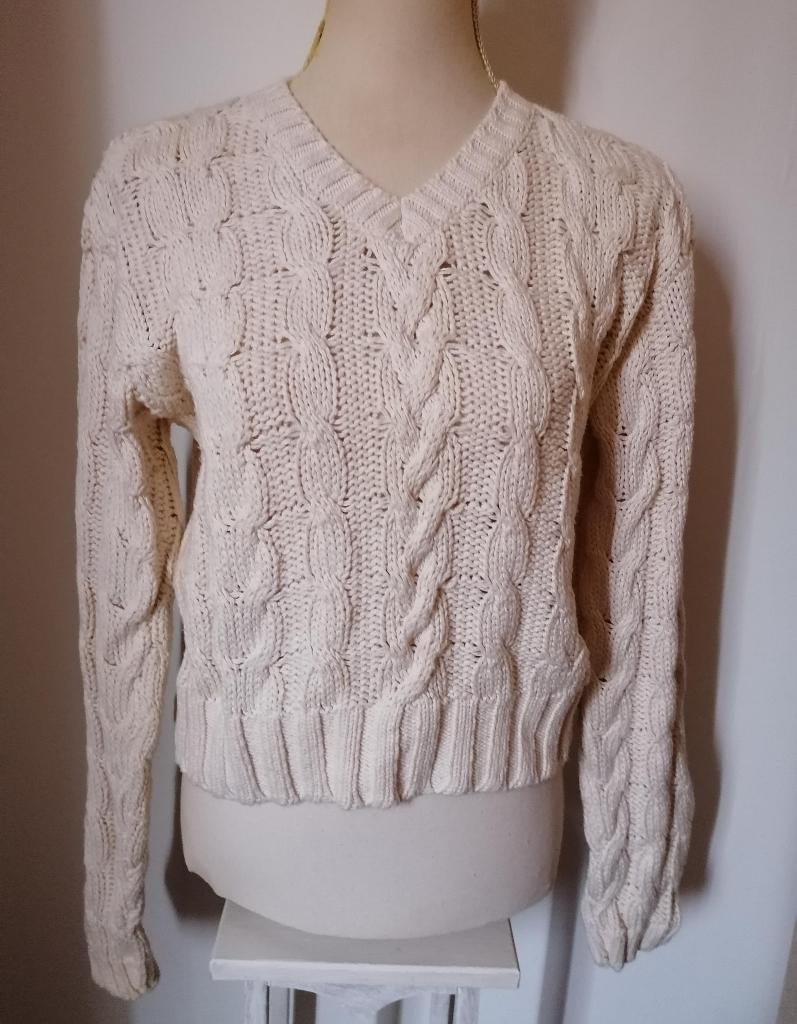 Mooie crêmekleur kabeltrui van Forecast mt. S, Kleding | Dames, Maat 38/40 (M), Overige kleuren, Forecast, Ophalen of Verzenden