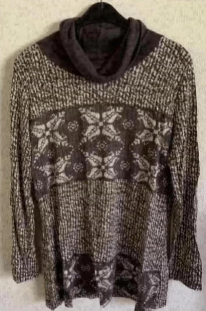 Bruine dunne trui, dikke top met col; L 44/46; Gina Benotti, Ophalen of Verzenden, Zo goed als nieuw, Bruin, Trui of Vest