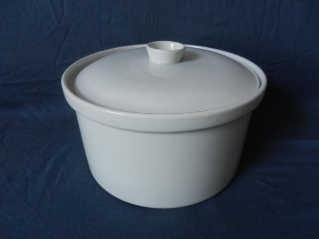 Witte dekselschaal terrine Arabia Kilta Teema ontw Kaj Frank, Keramiek, Ophalen of Verzenden, Effen, Schaal of Schalen