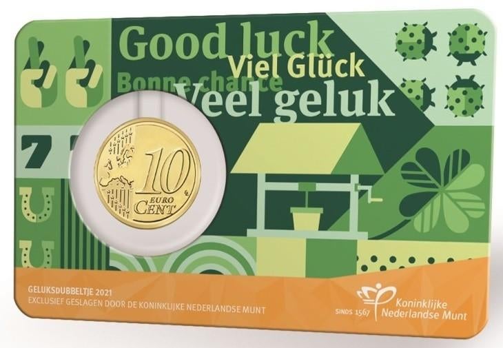 Coincard GELUKSDUBBELTJE 2021 in BU kwaliteit., Ophalen of Verzenden, Overige landen, 2 euro