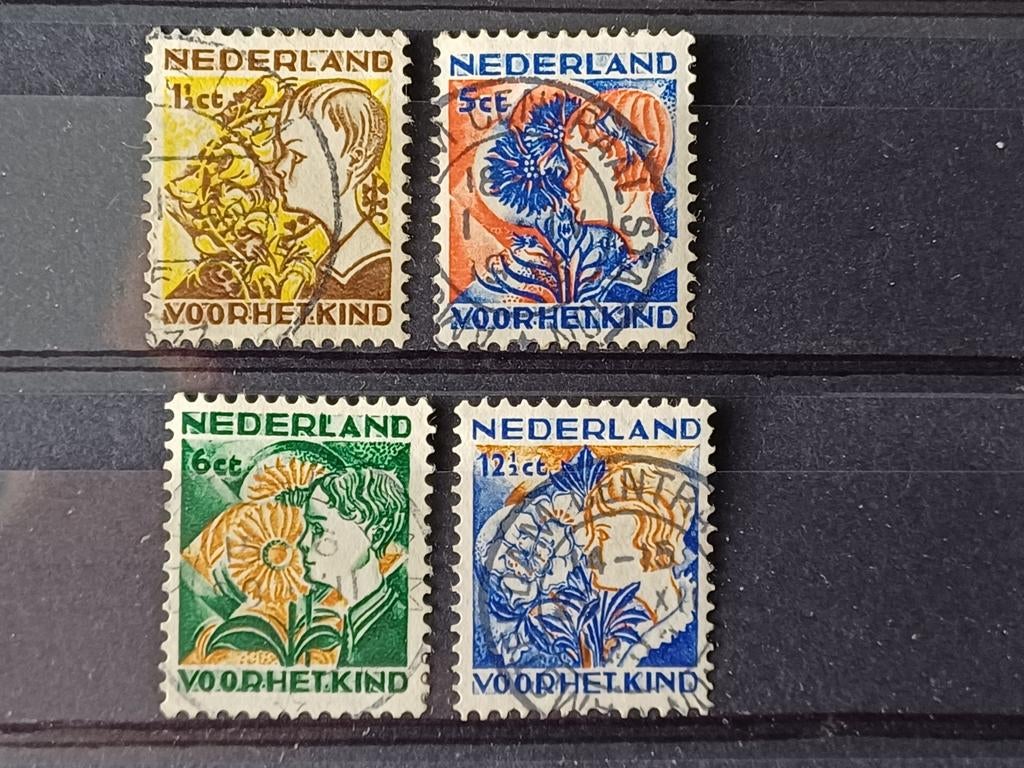 Nederland NVPH 248-251 gestempeld, Ophalen of Verzenden, T/m 1940, Gestempeld