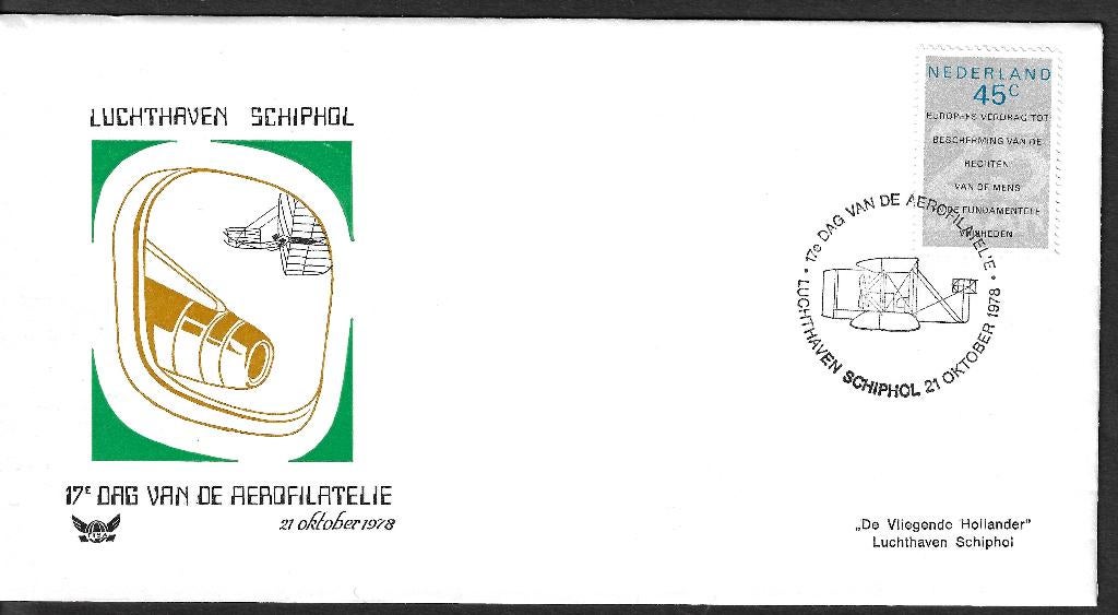 H-2 Schiphol - Dag van de Aerofilatelie 1978 b, Postzegels en Munten, Brieven en Enveloppen | Nederland, Ophalen, Envelop