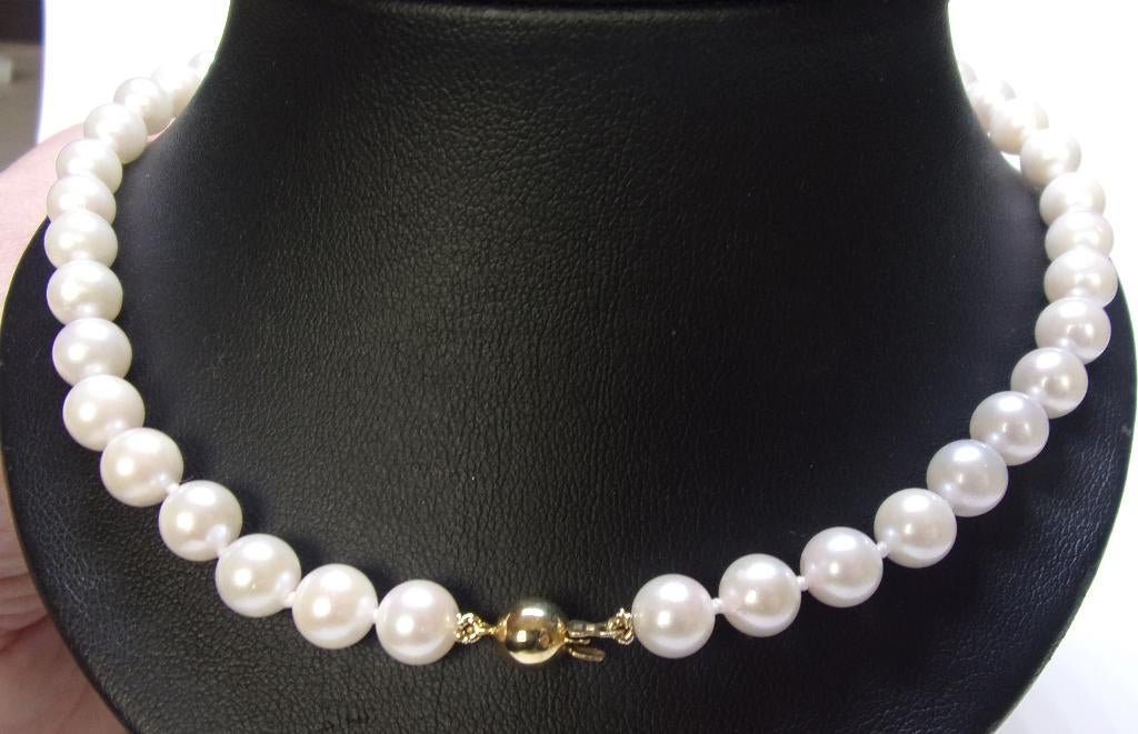 Wit Parelcollier, 45.5 cm, 29.20 gr, 14 karaat goud - nieuw, Sieraden, Tassen en Uiterlijk, Kettingen, Verzenden, Wit, Nieuw, Met edelsteen