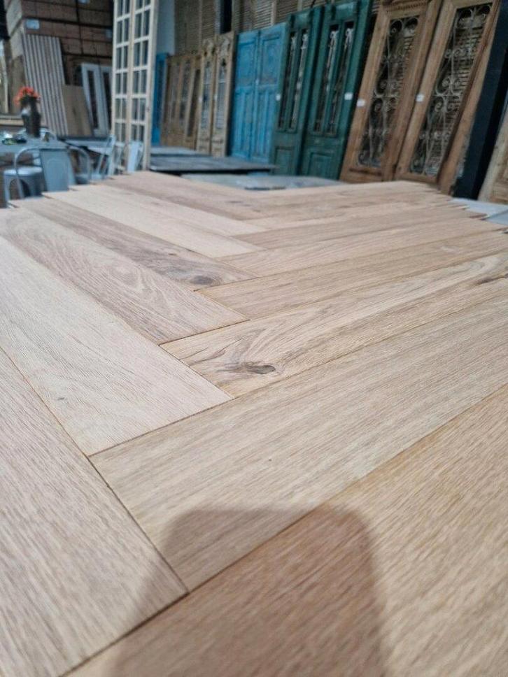 TIJDELIJKE AANBIEDING! EIKEN VISGRAAT VLOER GEOLIED!, Huis en Inrichting, Stoffering | Vloerbedekking, Nieuw, Parket, 75 m² of meer